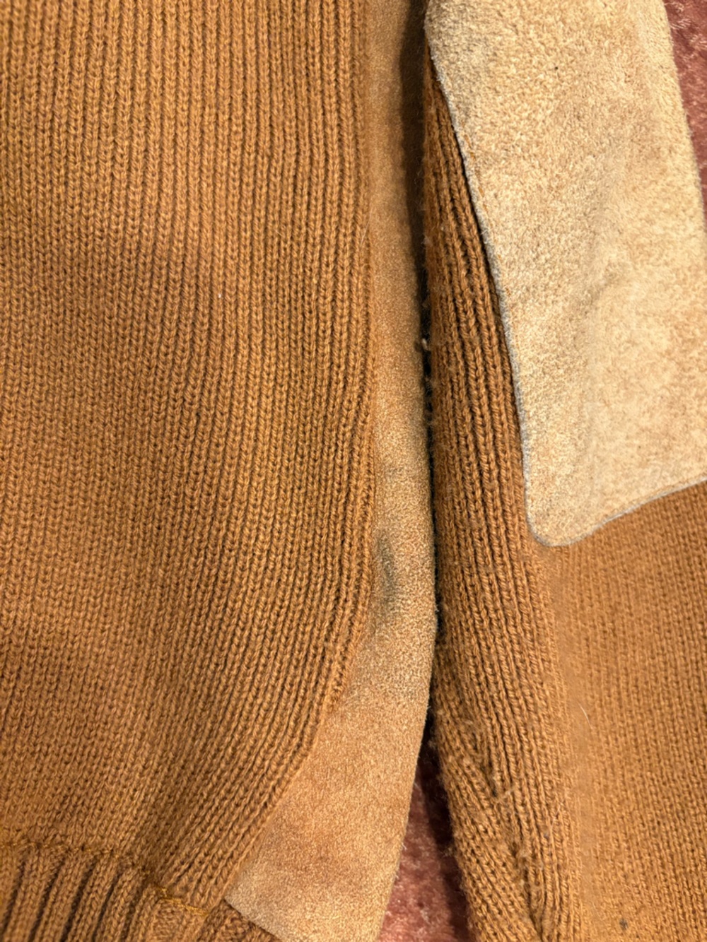 1970s suede sweater jacket western style - Picture 6 of 9